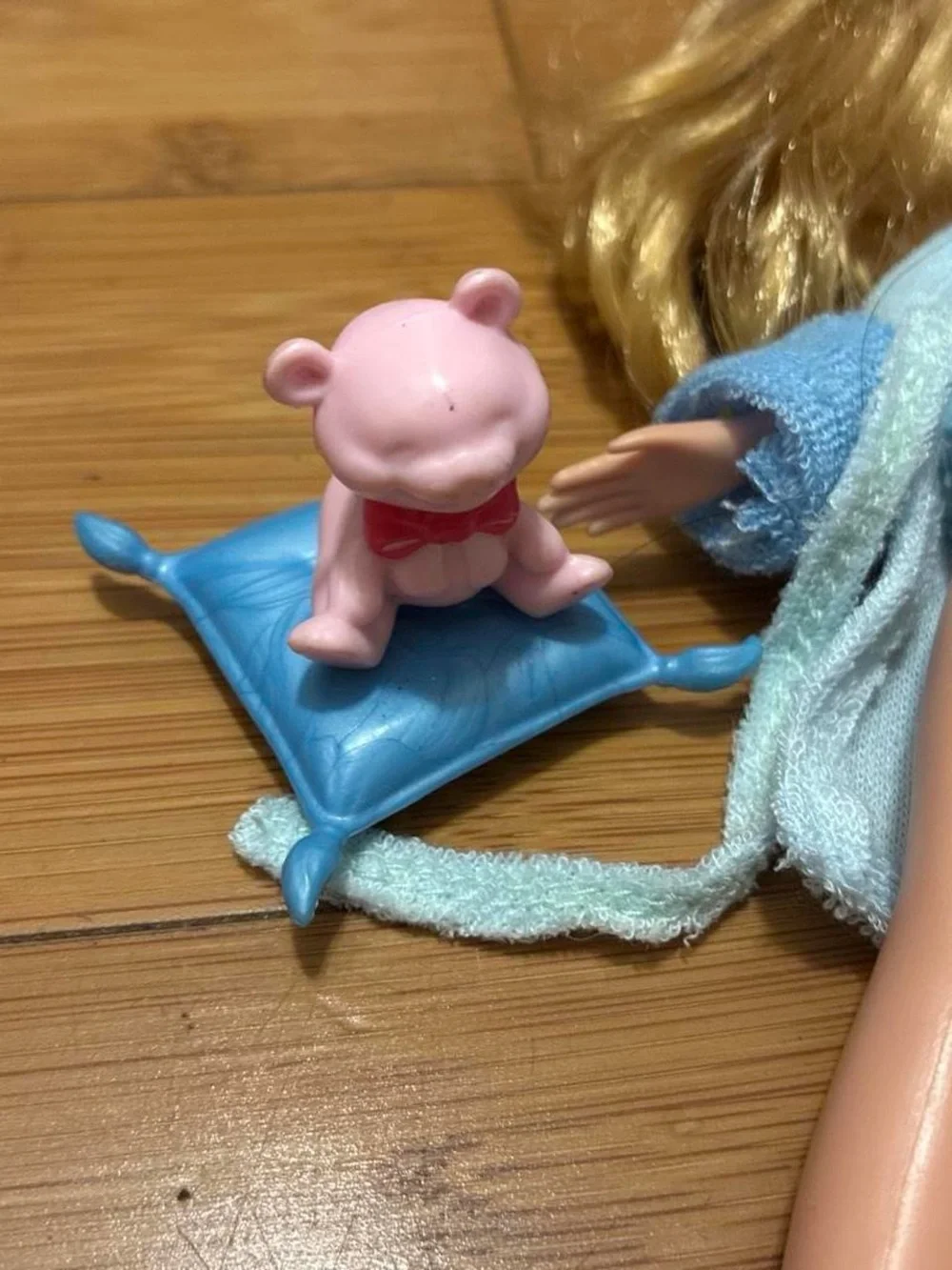 Blonde Fashion Doll in Light Blue Loungewear